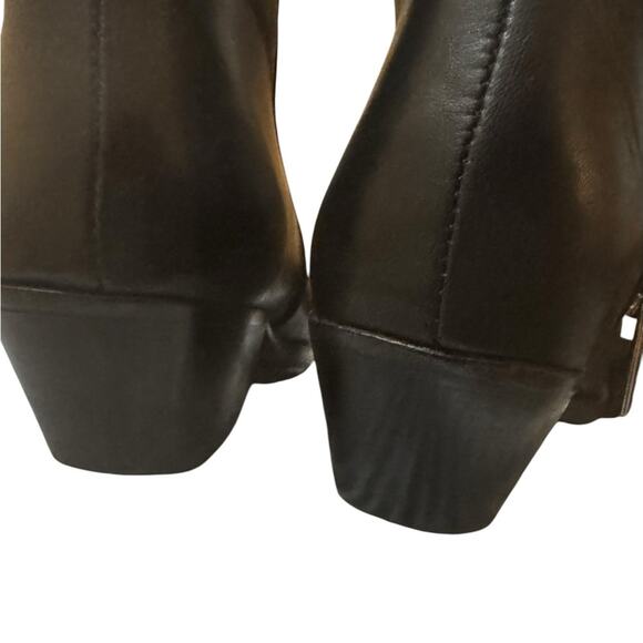 Thursday Boot Co | Women’s 7 | Black Leather | Pointed Toe Booties Block Heel - Picture 3 of 12